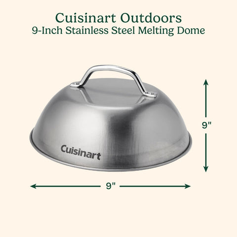 Cuisinart detalle de acero inoxidable resaltando textura resistente y fácil limpieza