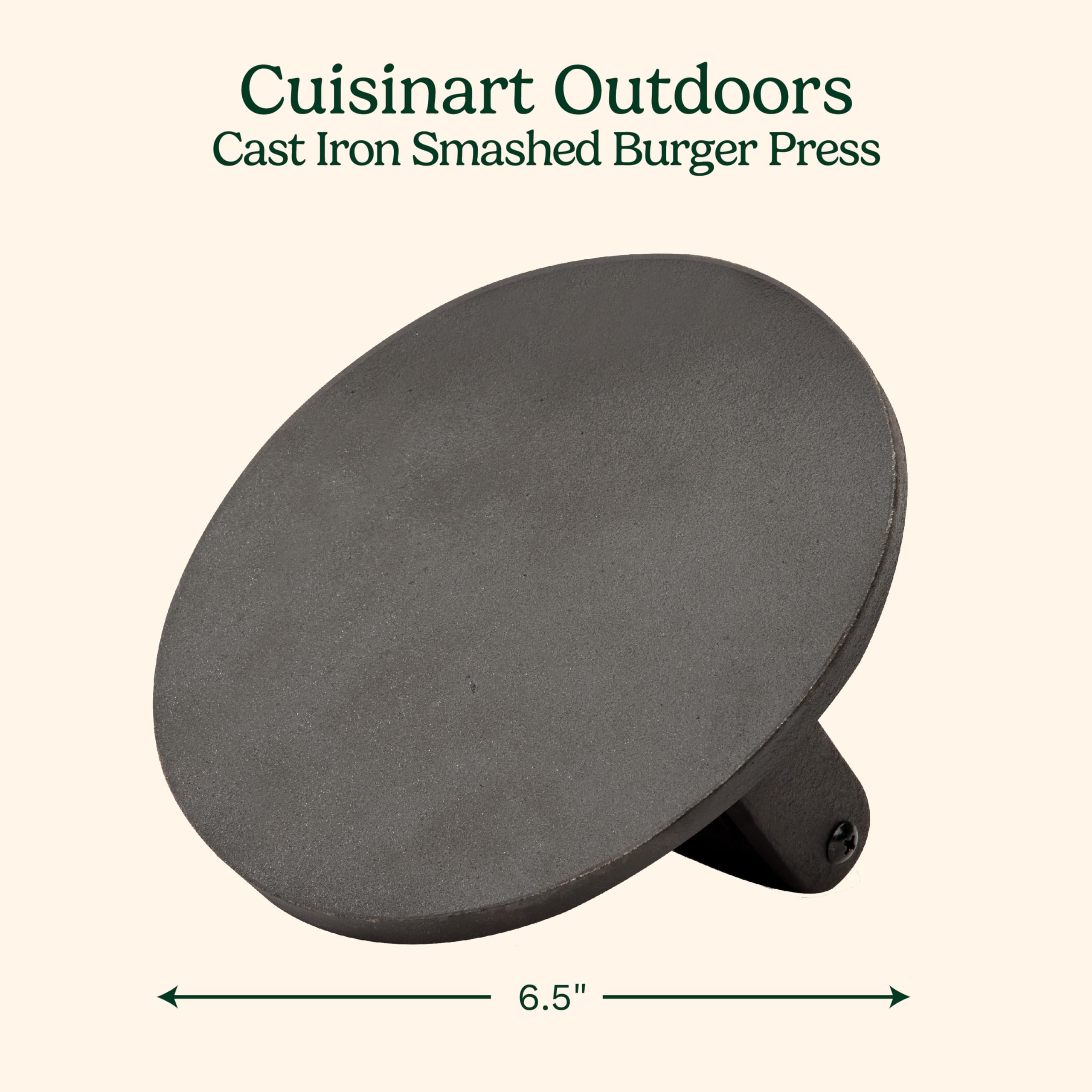 Cuisinart primer plano del hierro fundido destacando textura y retención de calor