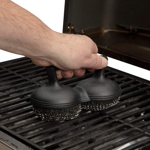 Cuisinart Power Scour primer plano de disco de acero inoxidable que raspa residuos