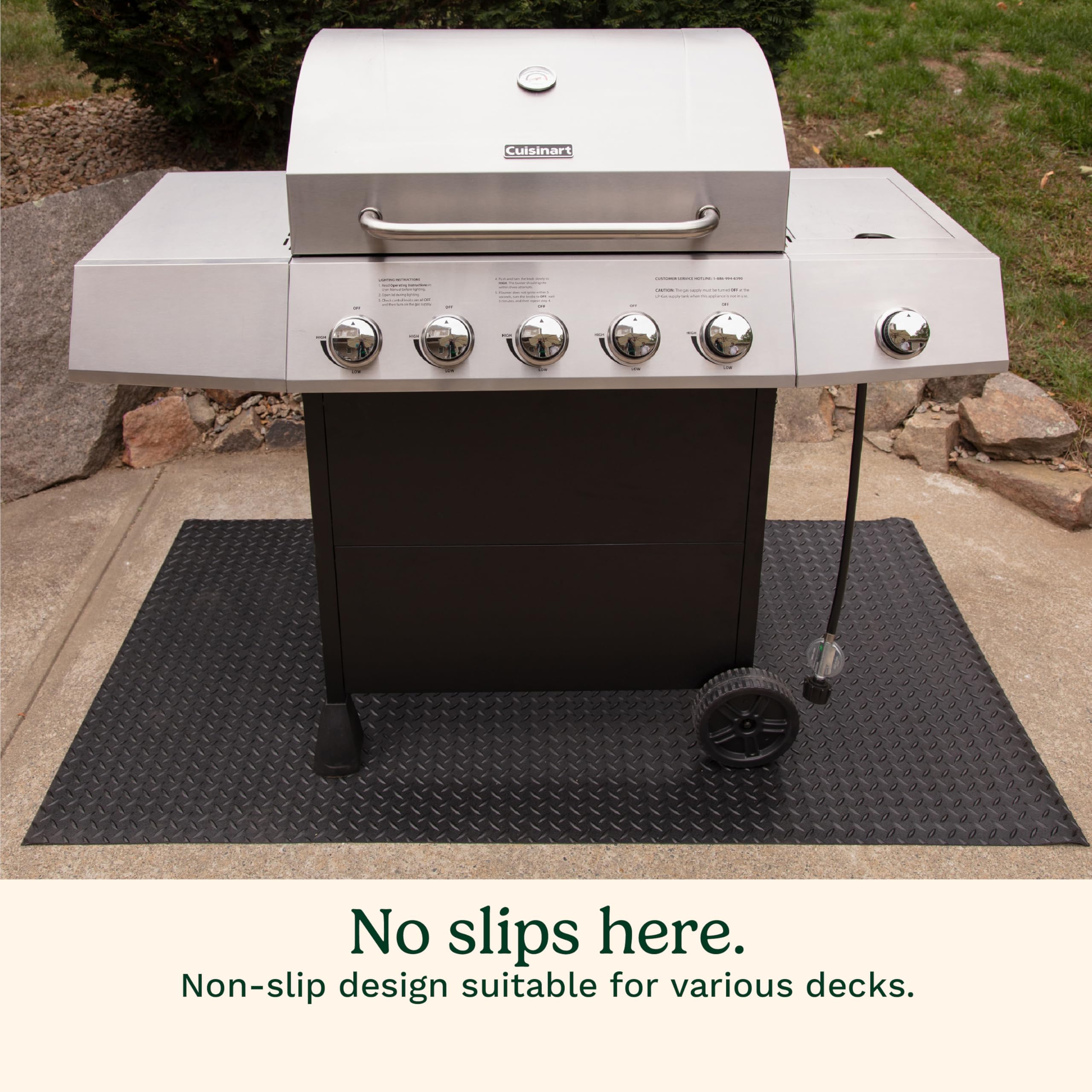Cuisinart tapete comparado con una silla para ver escala exacta