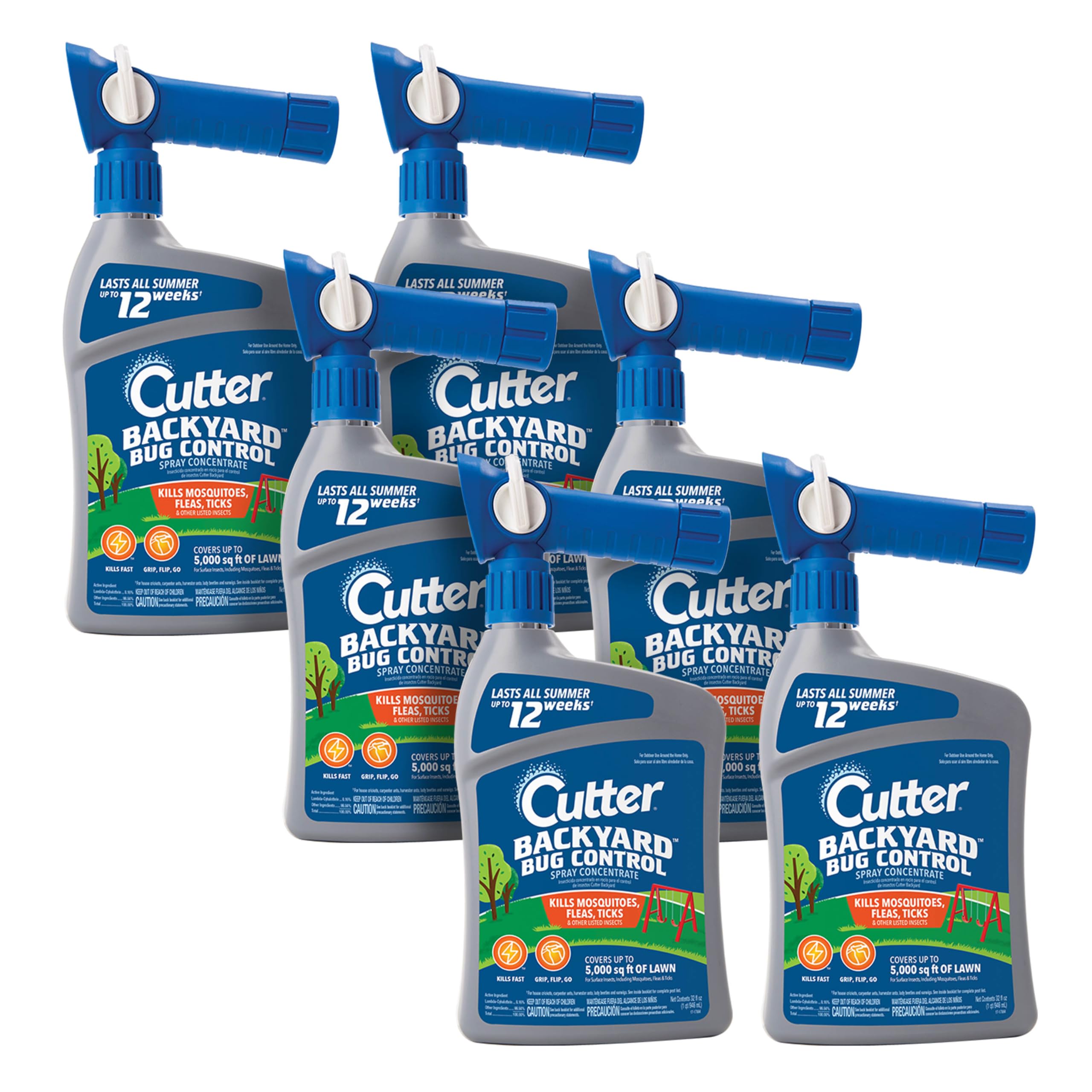 Cutter vista frontal del envase que muestra el concentrado y beneficio contra mosquitos