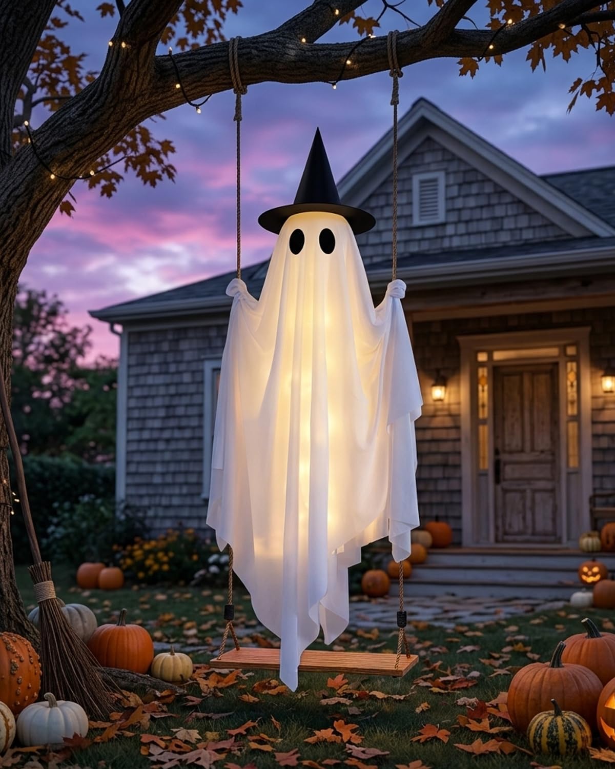 CYSKXYI fantasma balanceándose con viento dando efecto espectral realista