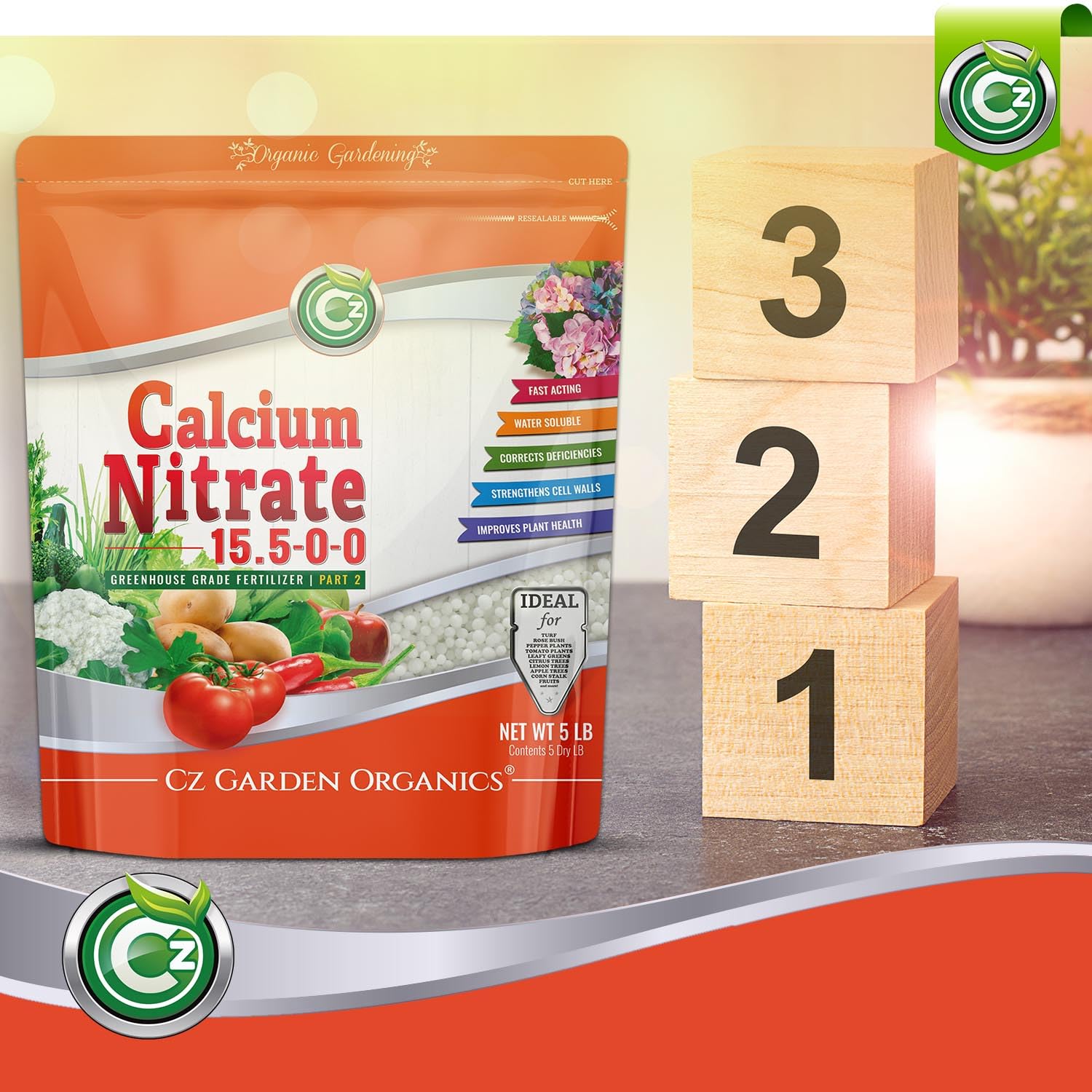 Cz Garden uso en maceta promoviendo hojas verdes y crecimiento sano