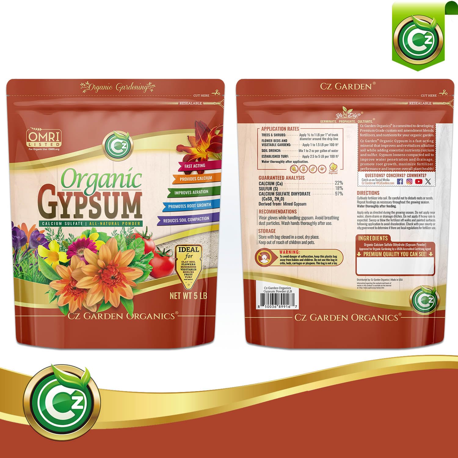 Cz Garden césped mostrando mejor drenaje y apariencia más saludable