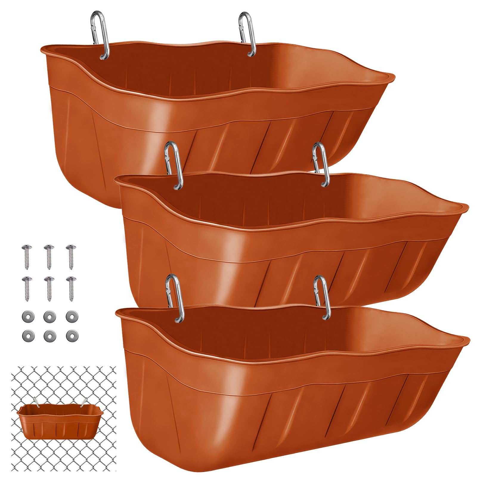 DallerSoode comedero frontal terracota mostrando capacidad y diseño práctico