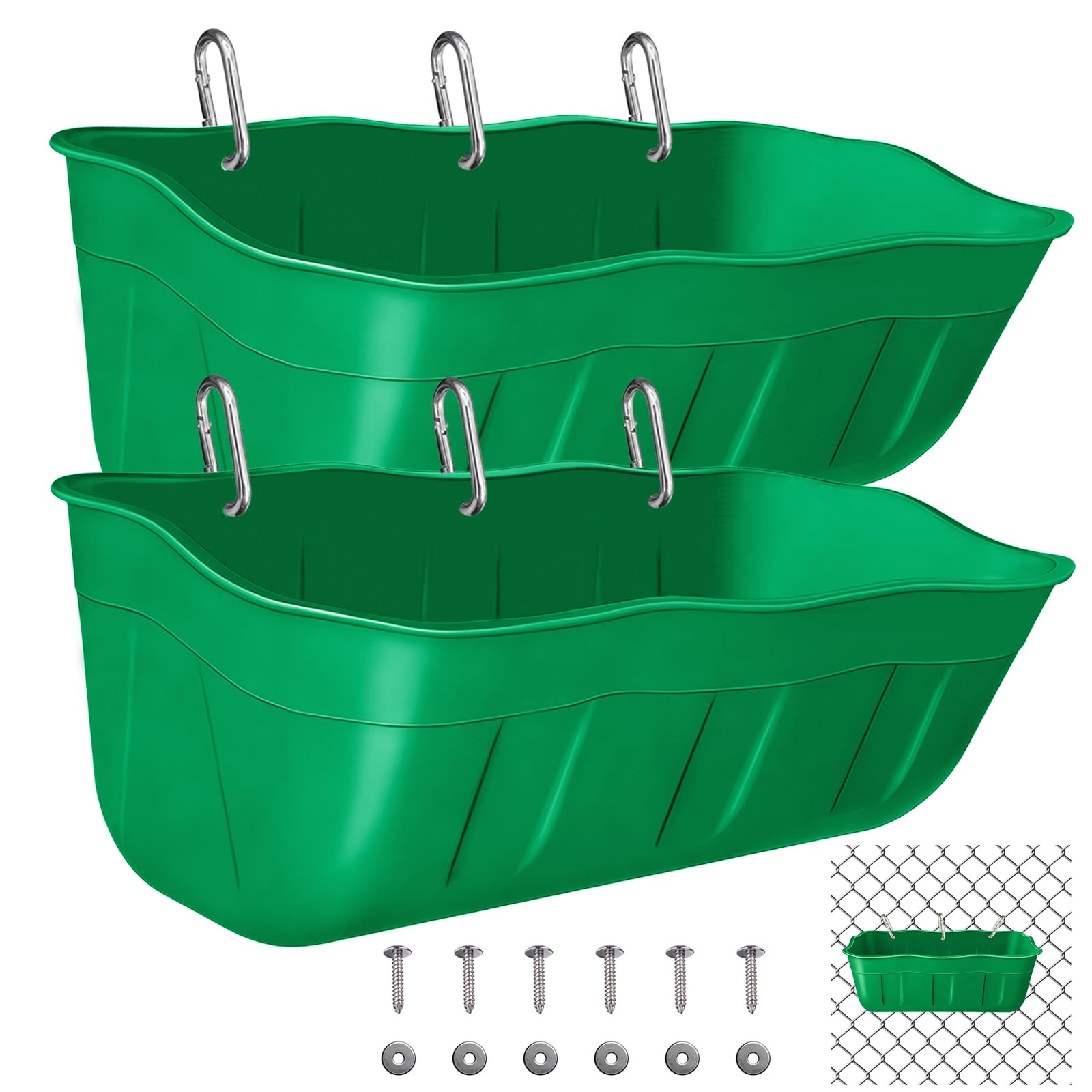 DallerSoode comedero frontal pack de 2 mostrando capacidad y color verde, facilita alimentación