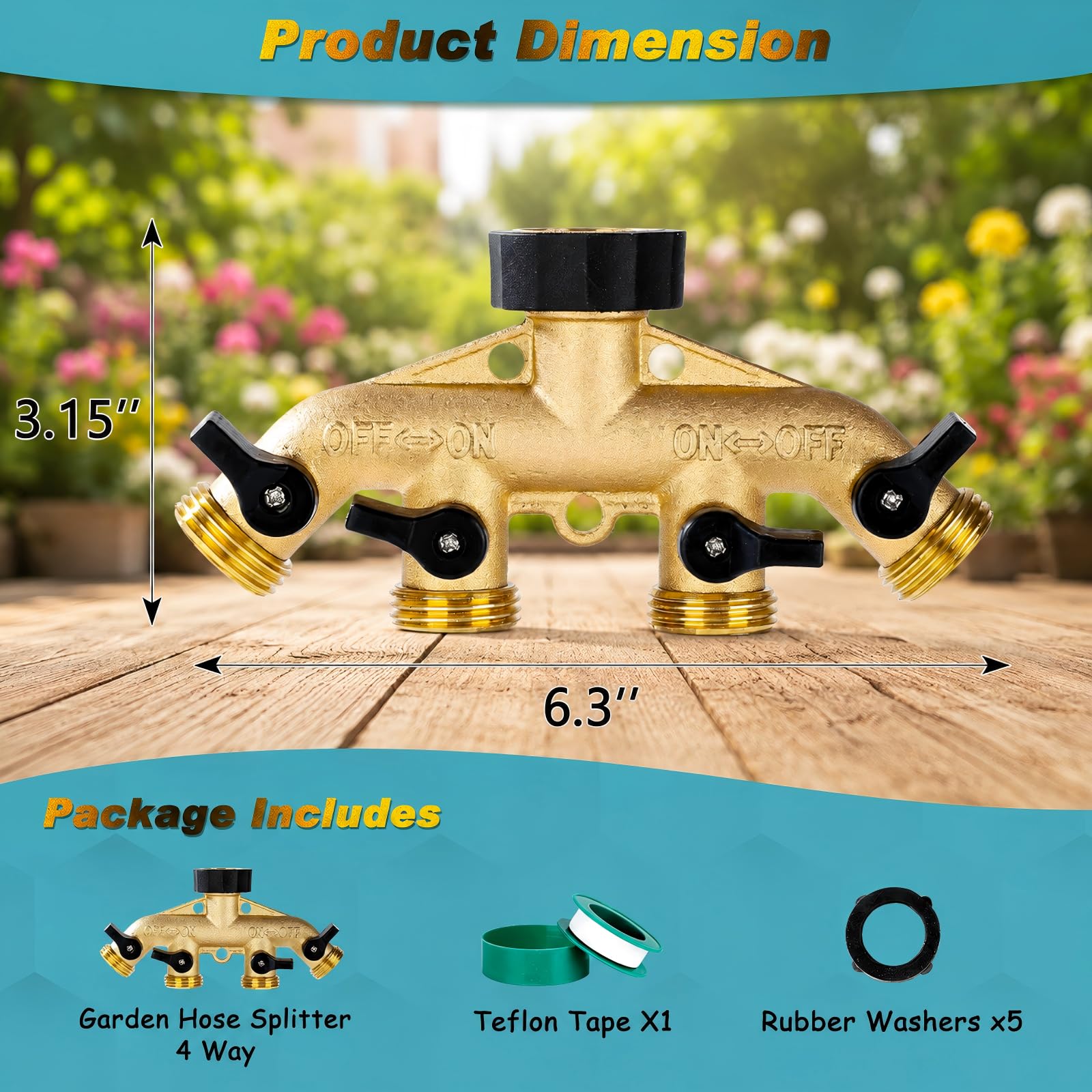 Dalmbox accesorios incluidos: cinta de teflón y arandelas para sellado seguro