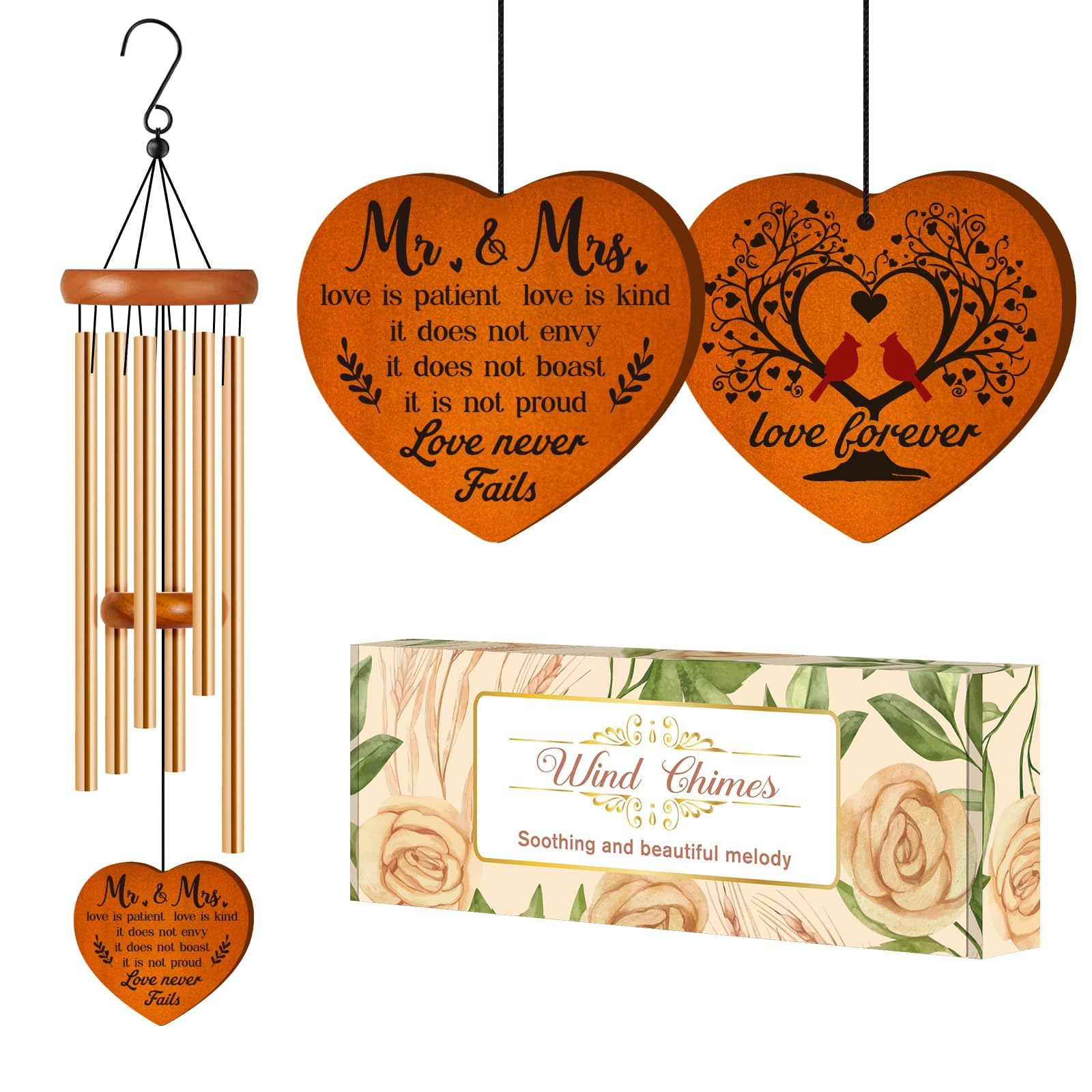 Damaigiift campanilla frontal mostrando diseño romántico y listos para regalo