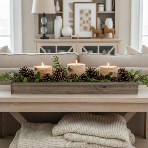 Dandat caja usada como centro de mesa con flores iluminando eventos