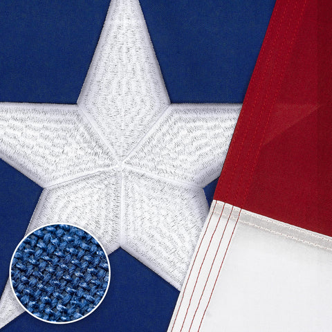 DANF FLAG vista frontal de la bandera Texas 4x6 mostrando colores vivos y durabilidad