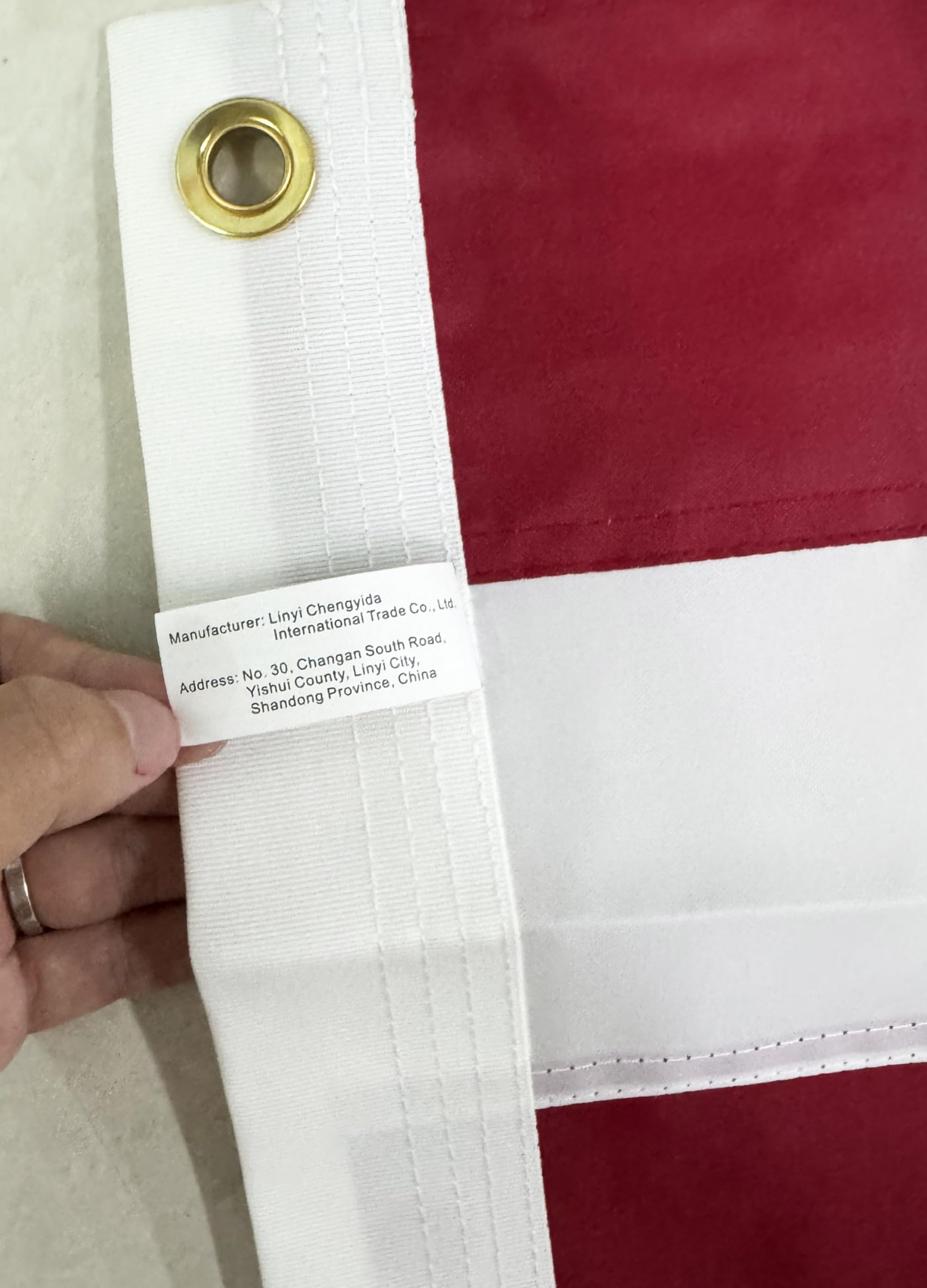 DANF FLAG comparación de tamaño en mano para referencia práctica