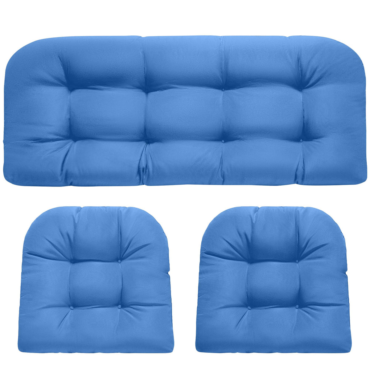 DANGHOOGY cojín loveseat frontal mostrando color Royal Blue y confort