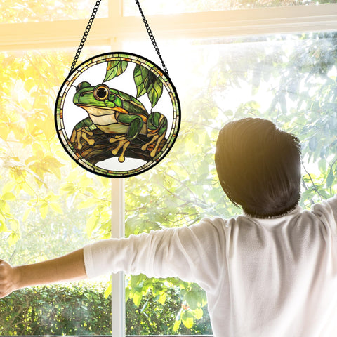 DASTOLL colgante en ventana con sol atravesando, crea reflejos y ambiente cálido