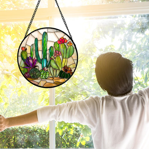 DASTOLL colgante en ventana con luz creando reflejos decorativos