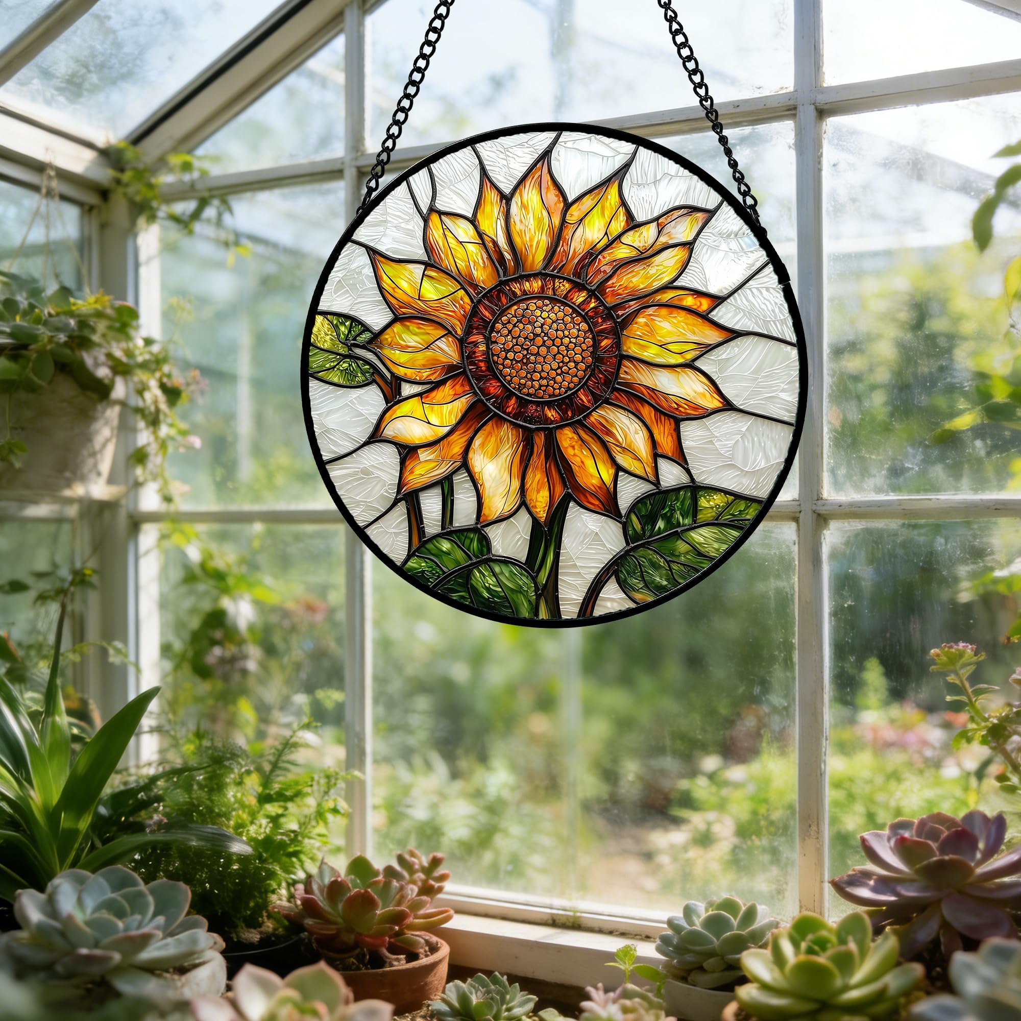 DASTOLL suncatcher en ventana, aporta luz y calidez interior