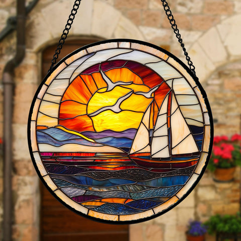 DASTOLL suncatcher proyectando reflejos de luz en interior