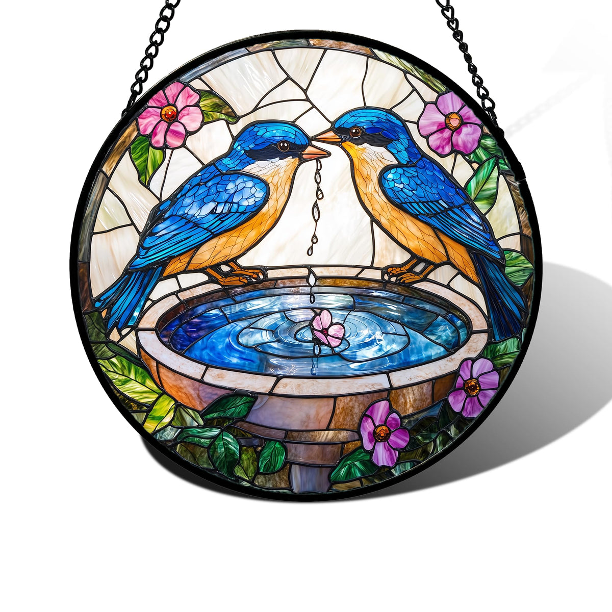 DASTOLL vista frontal del suncatcher mostrando colores intensos