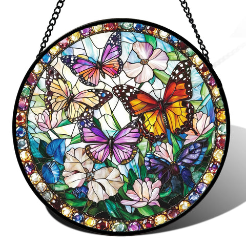 DASTOLL colgante frontal mostrando mariposa y colores vibrantes