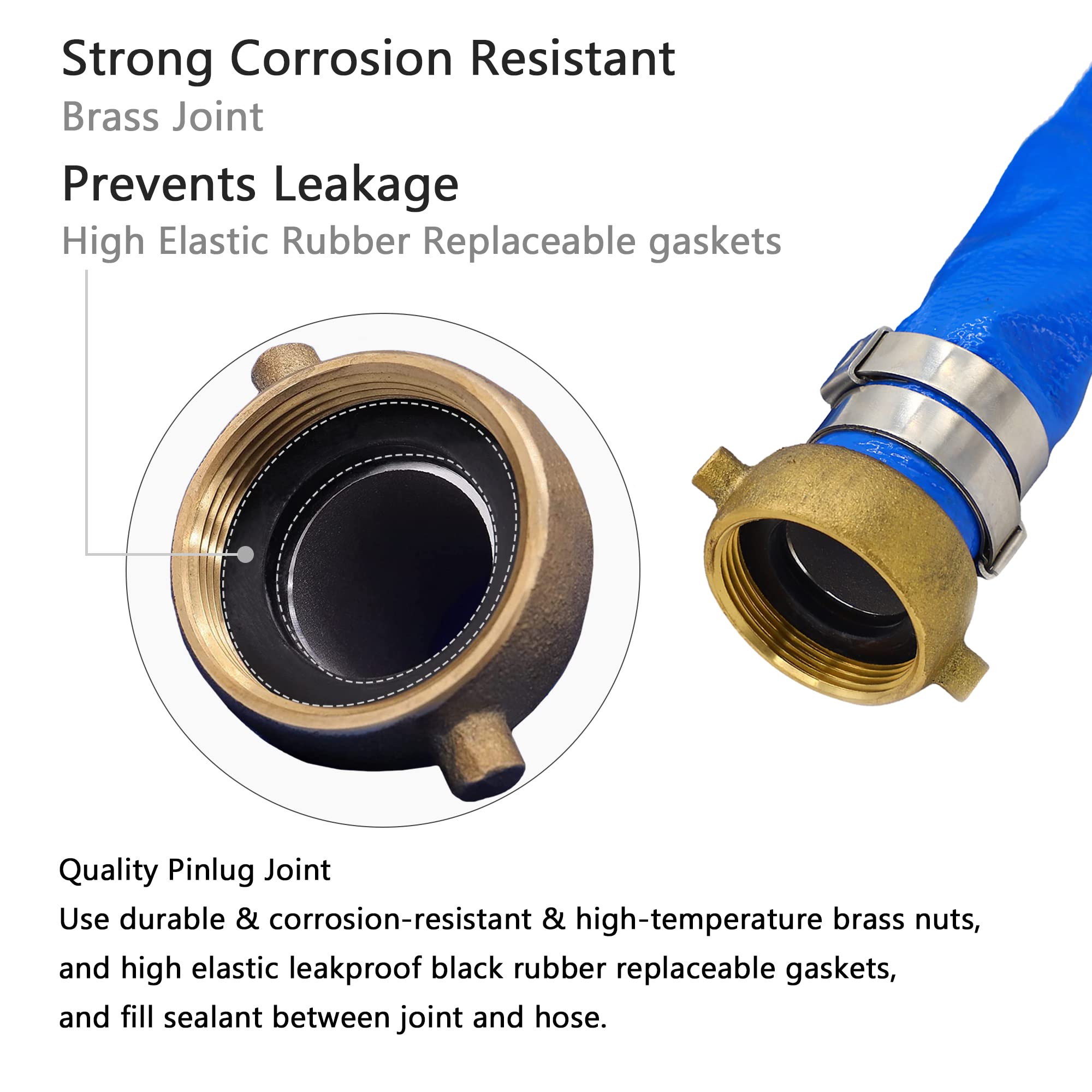 DAVCO enrollada 50 ft para comparación de tamaño y almacenamiento compacto