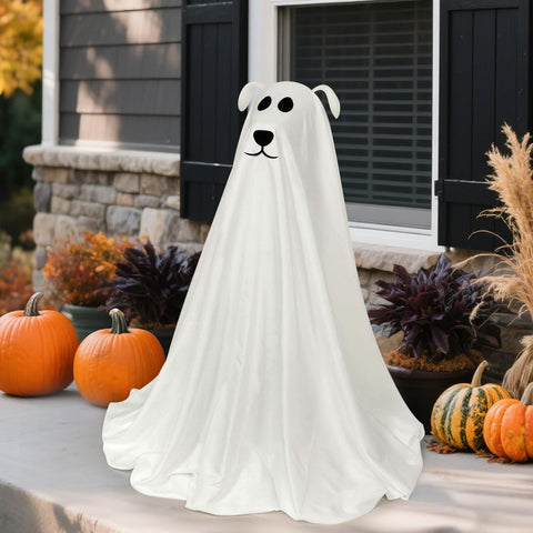 DAZONGE vista frontal del fantasma perro, decoración visible y llamativa
