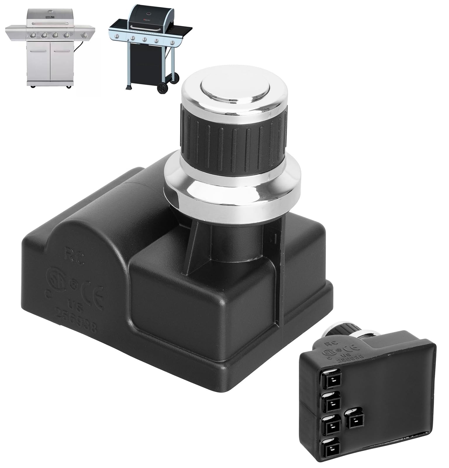 DcYourHome encendedor frontal mostrando las 5 salidas y ajuste universal