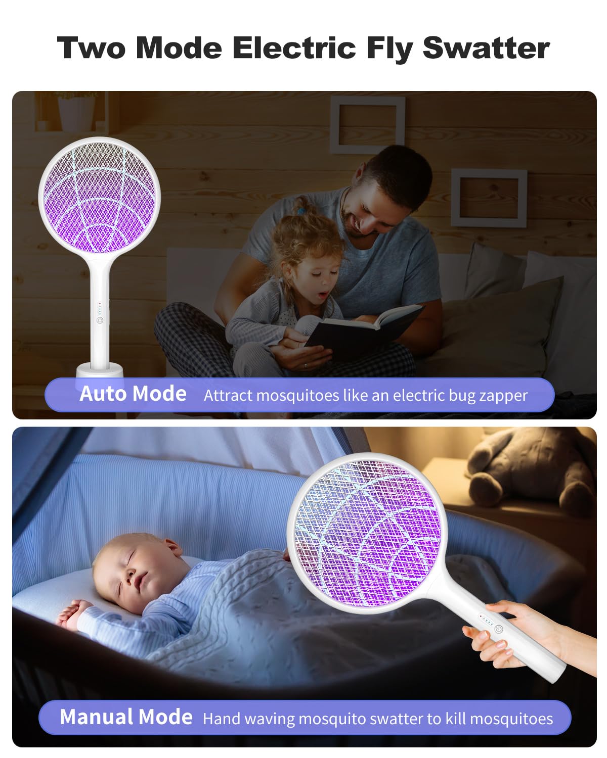 DEEZEE lámparas UV encendidas atrayendo insectos, mejora la eficiencia nocturna