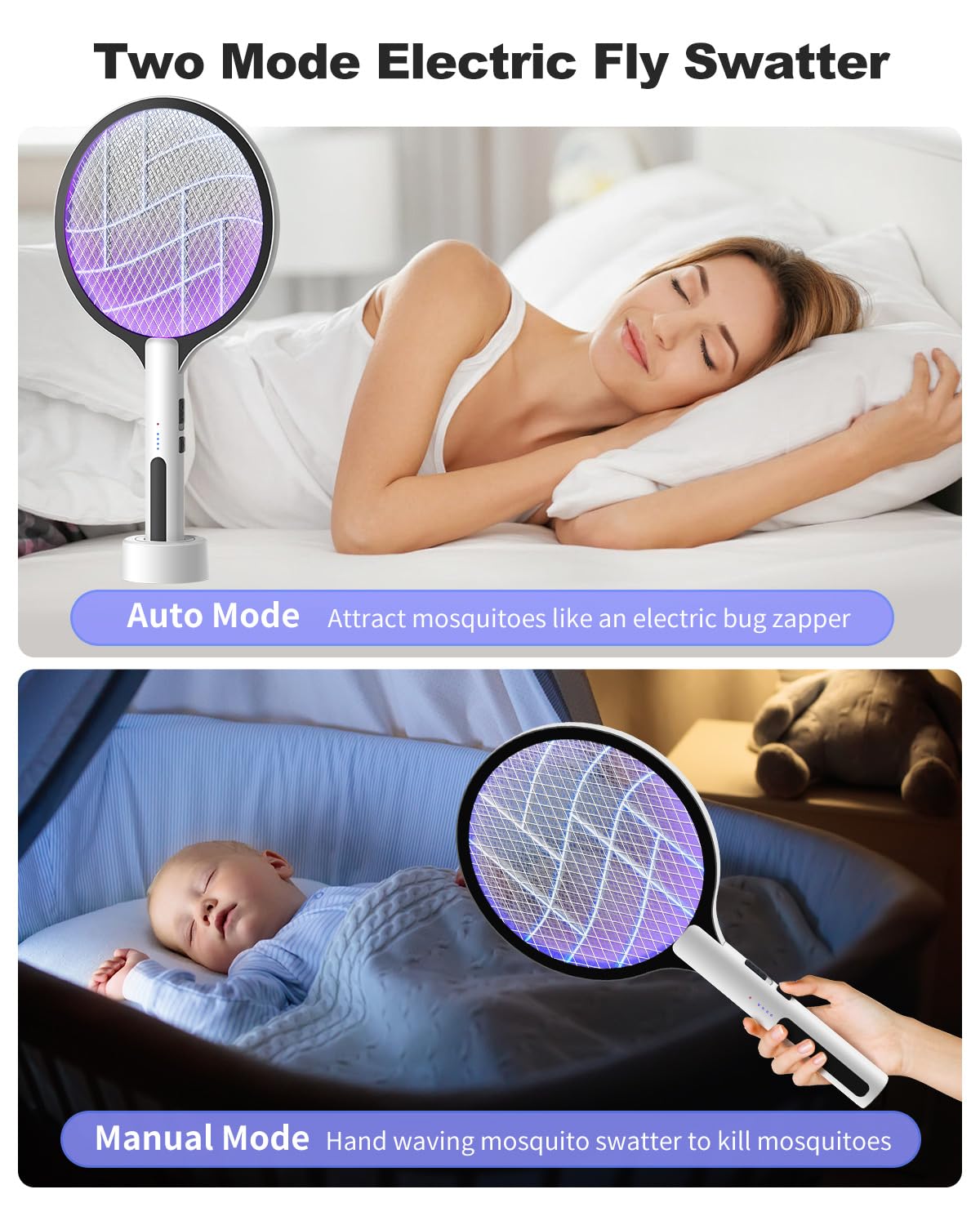 DEEZEE luz UV en la base atrayendo insectos para eliminar de noche