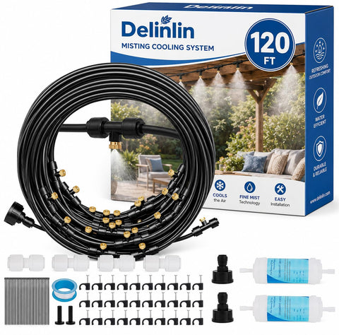 Delinlin frontal del paquete del kit mostrando componentes y beneficio de instalación rápida
