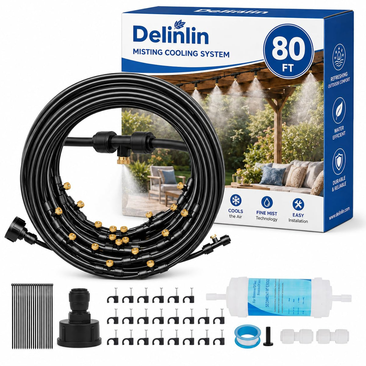 Delinlin paquete frontal con kit completo para enfriar patios