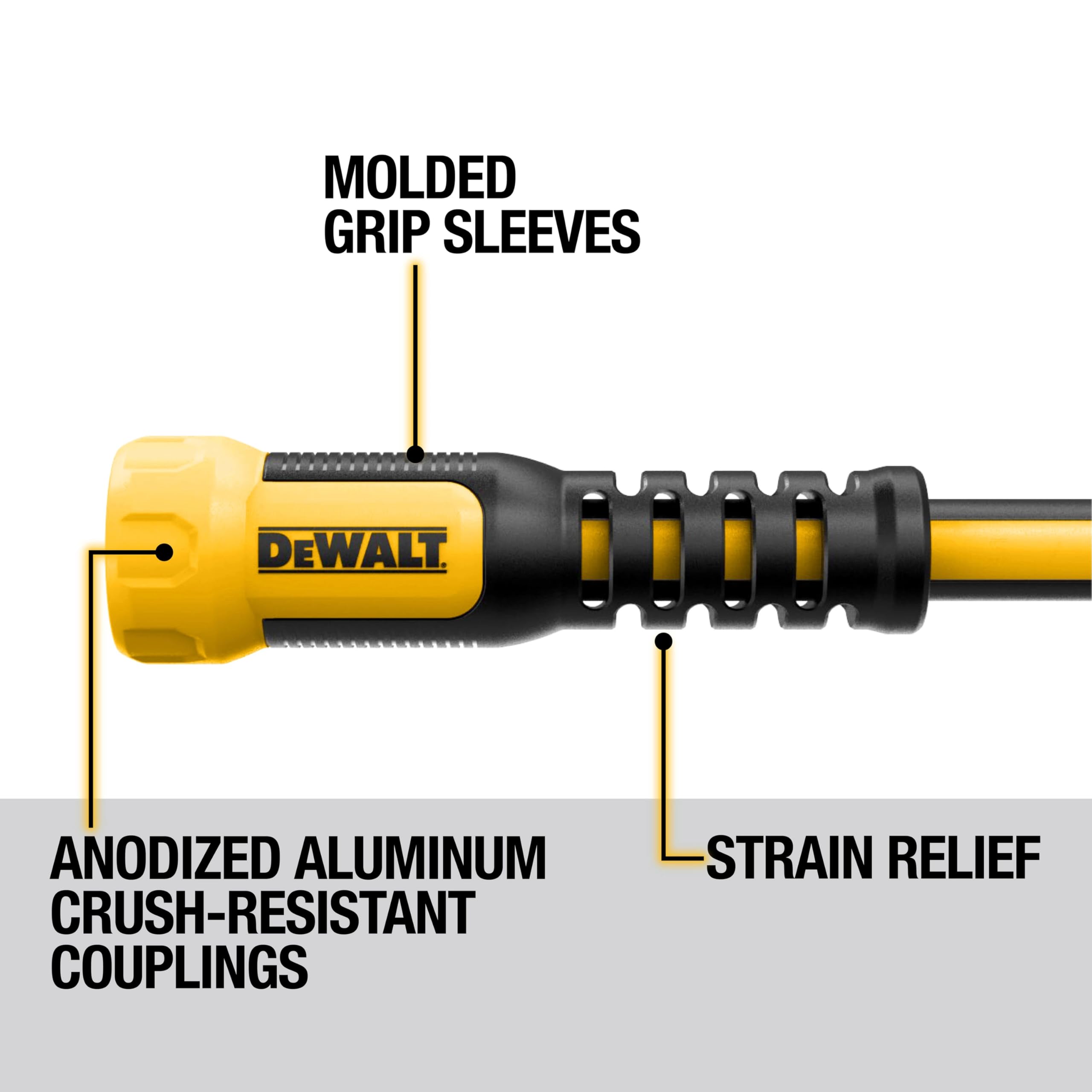 DEWALT comparación de escala con persona para apreciar tamaño y alcance