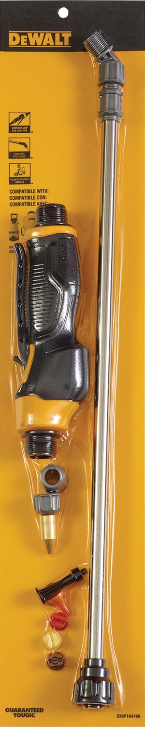 DEWALT lanza de acero inoxidable vista frontal con mayor resistencia