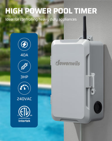 DEWENWILS primer plano del dial de programación, interfaz fácil para configurar