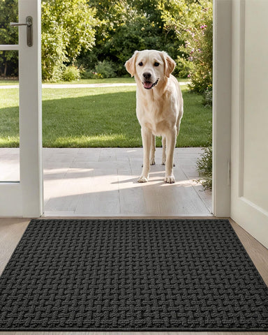 DEXI felpudo con gotas absorbidas, retiene humedad instantáneamente