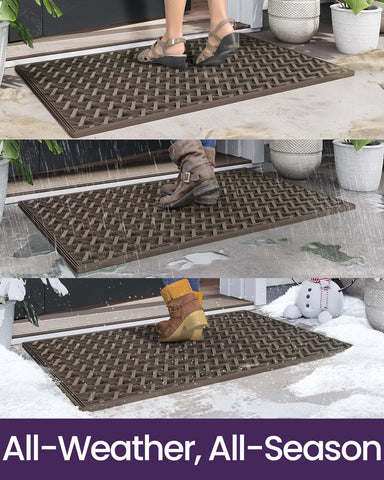 DEXI felpudo junto a regla para mostrar escala práctica 19x30 pulgadas