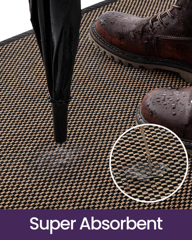 DEXI comparación de tamaño 17x30 cm junto a un zapato para escala clara