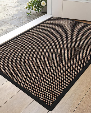DEXI felpudo frontal 24x36 mostrando forma y color negro, protege entradas