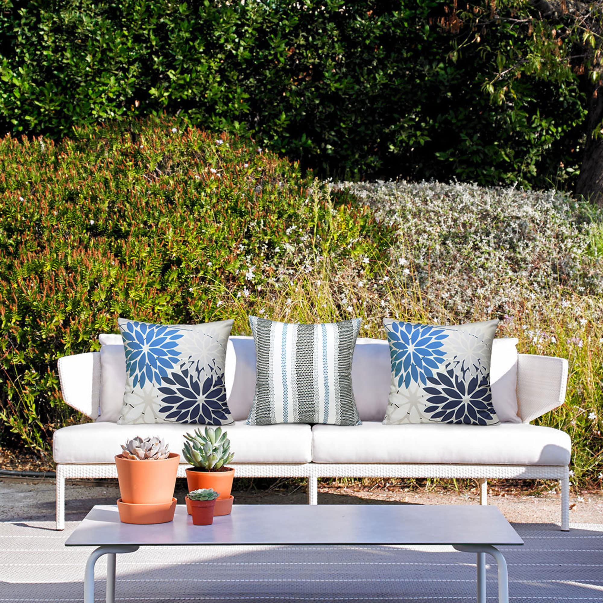 DFXSZ ambiente de terraza con cojines que mejora la decoración exterior