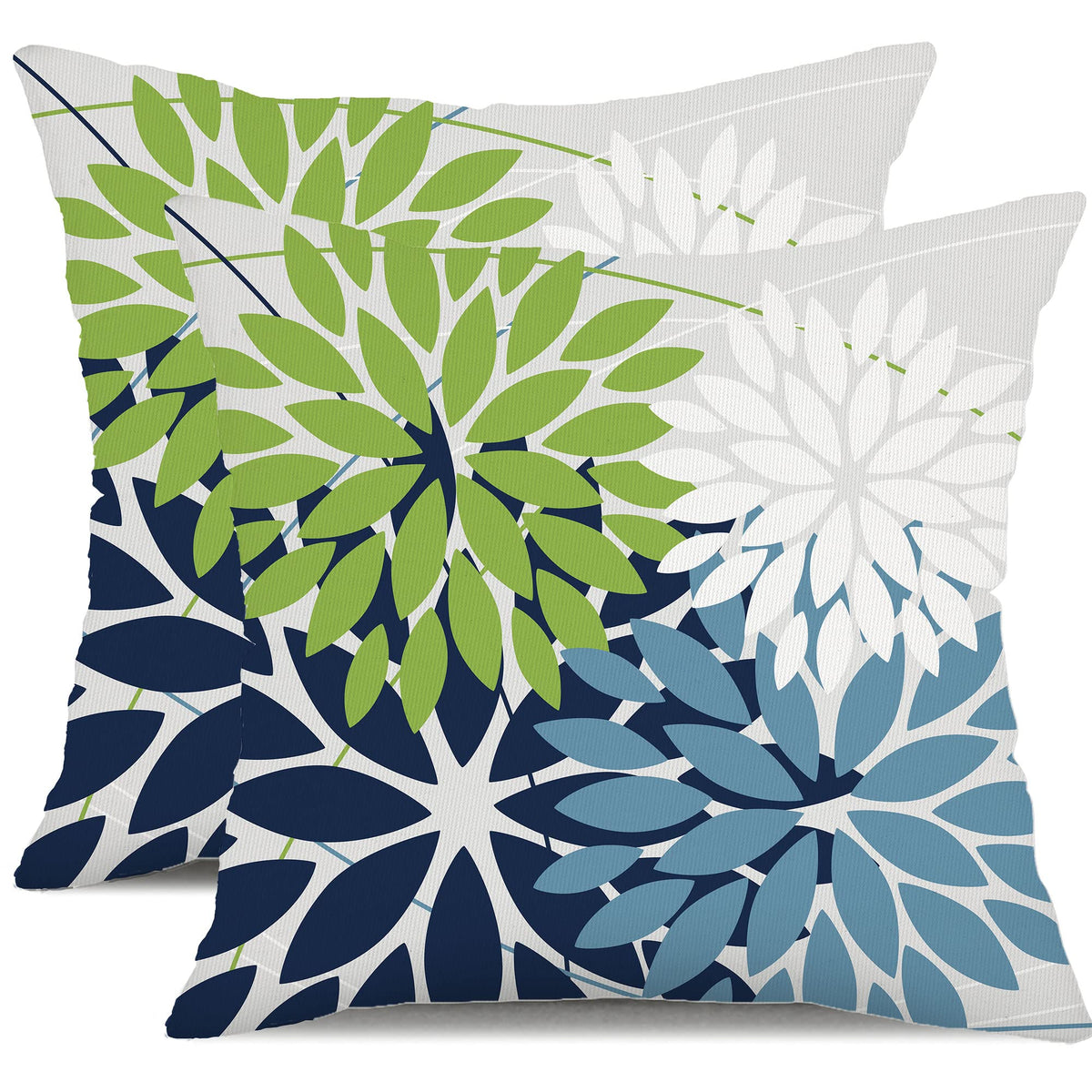 DFXSZ funda frontal pack de 2 mostrando patrón verde y azul y color vibrante