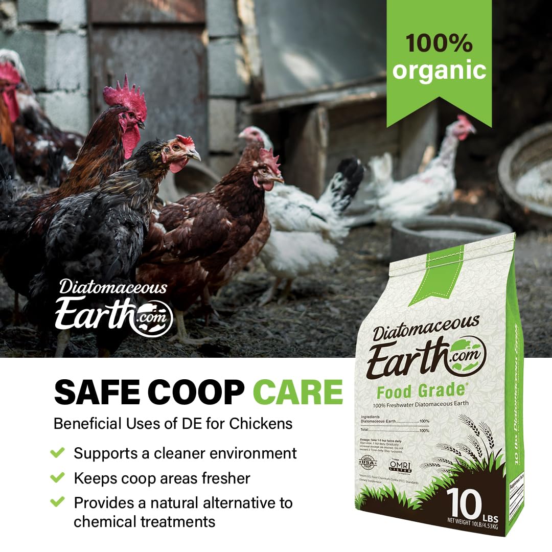 Diatomaceous Earth etiqueta OMRI destacando cumplimiento con agricultura orgánica