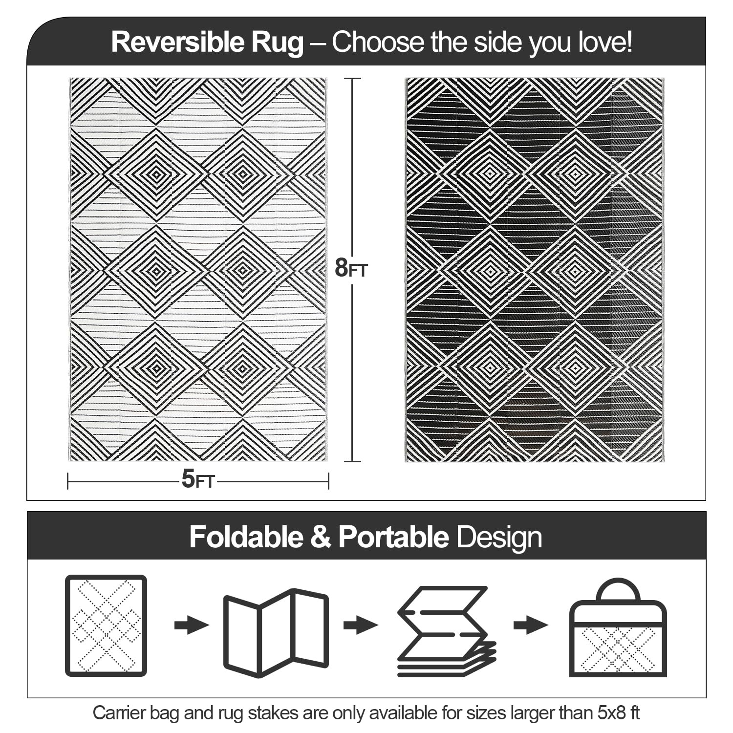 DiiKoo reversibilidad con dos patrones geométricos para cambio de estilo