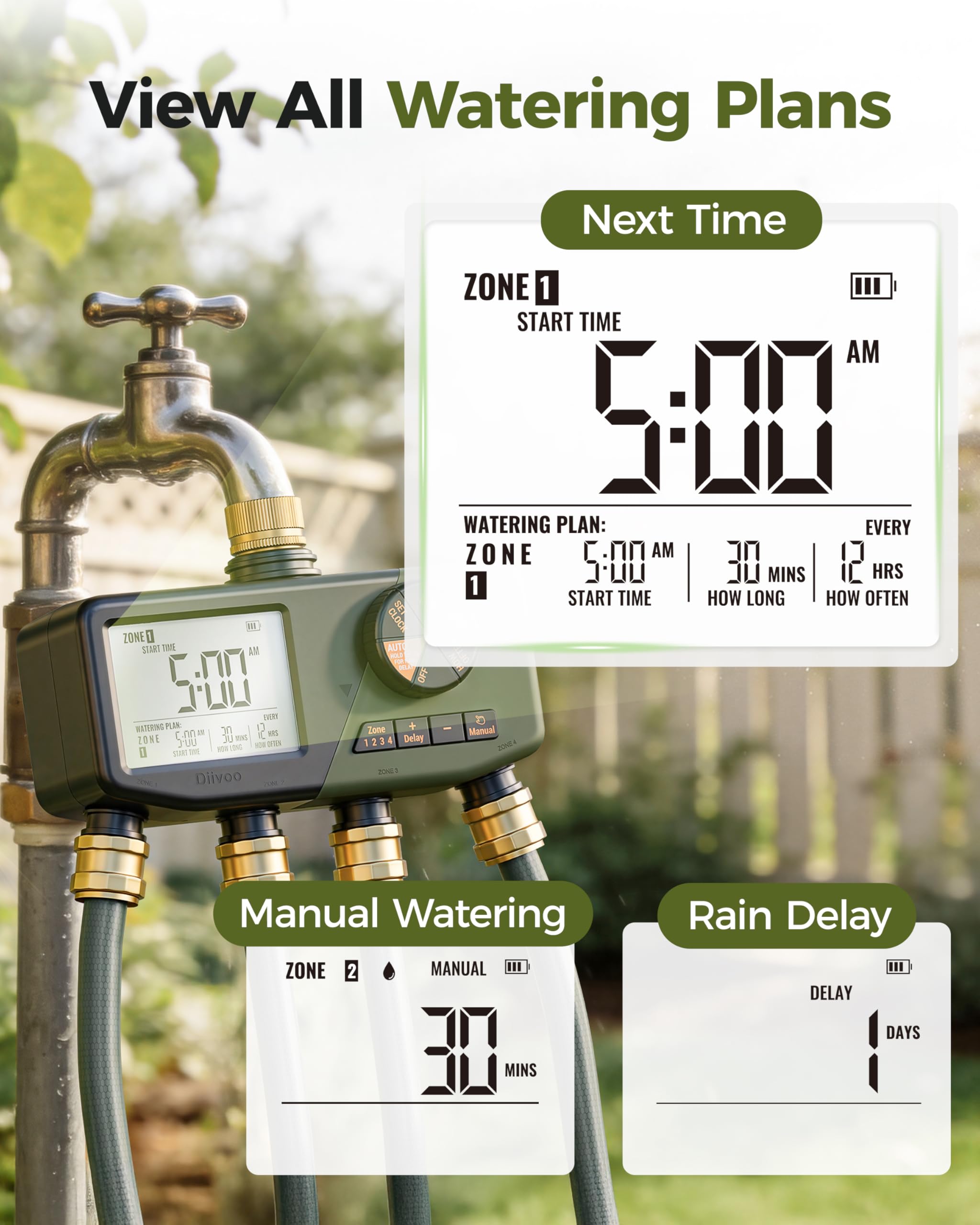 Diivoo caja de baterías sellada con tornillos, protección contra humedad