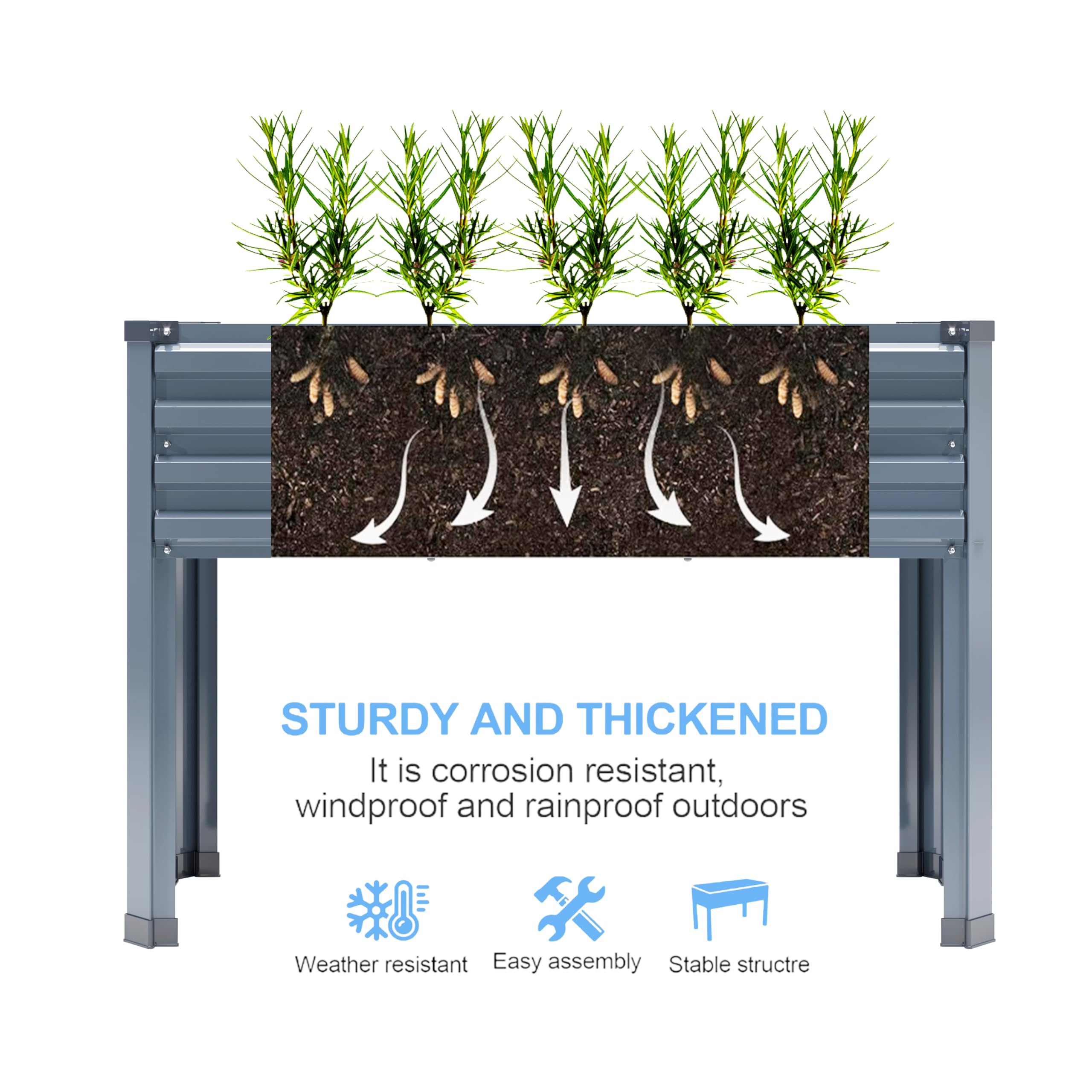 DIIYIV etiqueta con medidas 48×18×30in y capacidad 300 lb