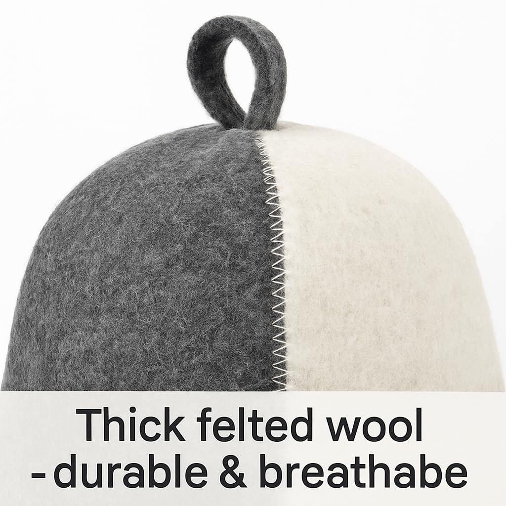 DIVELUX gorro puesto en sauna demostrando protección y comodidad