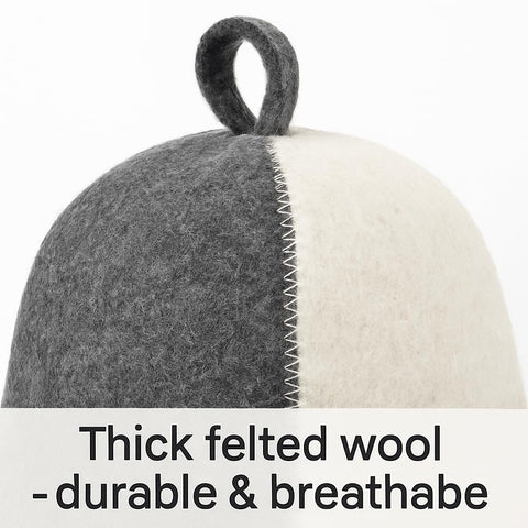 DIVELUX gorro puesto en sauna demostrando protección y comodidad