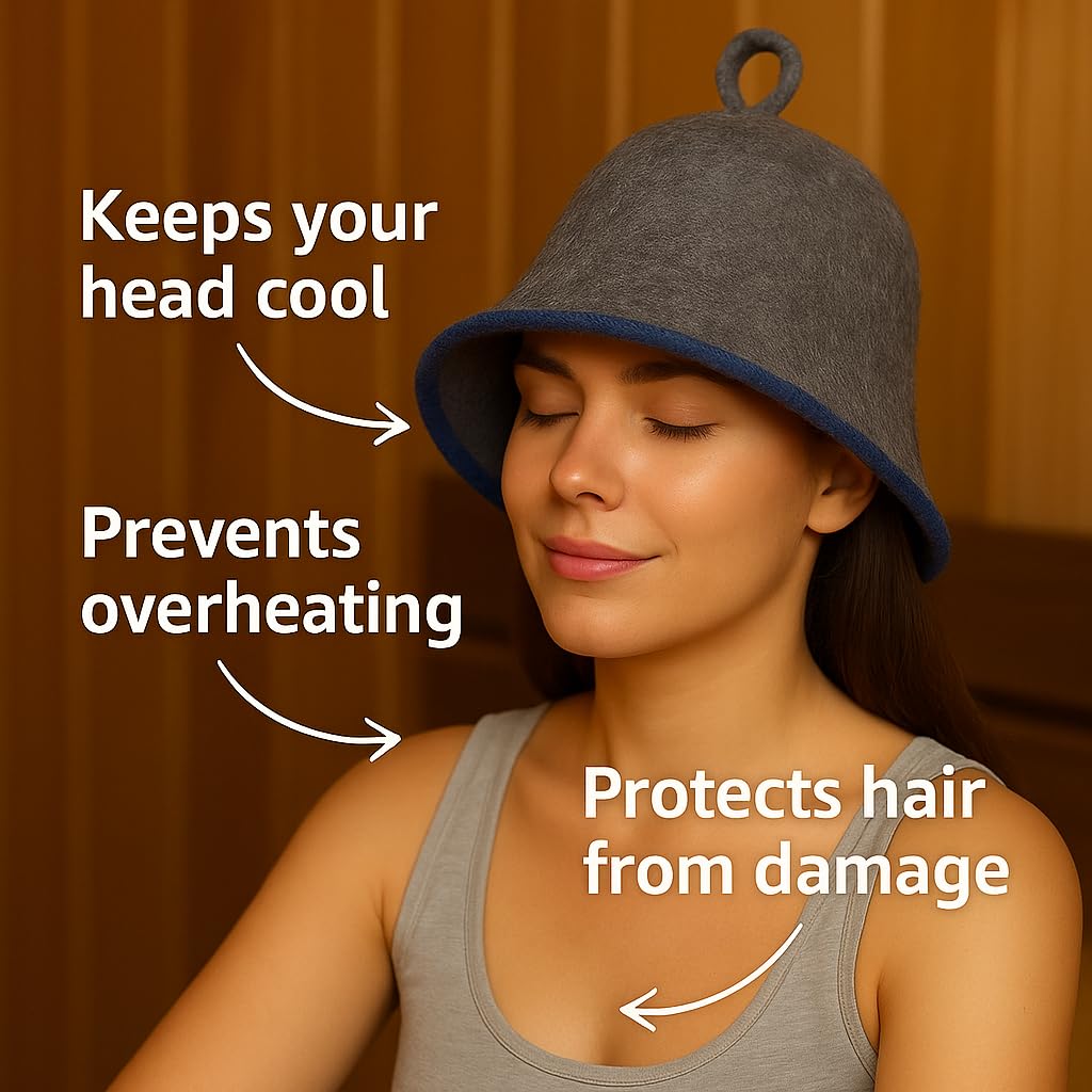 DIVELUX gorro sauna detalle del borde que protege orejas y nuca
