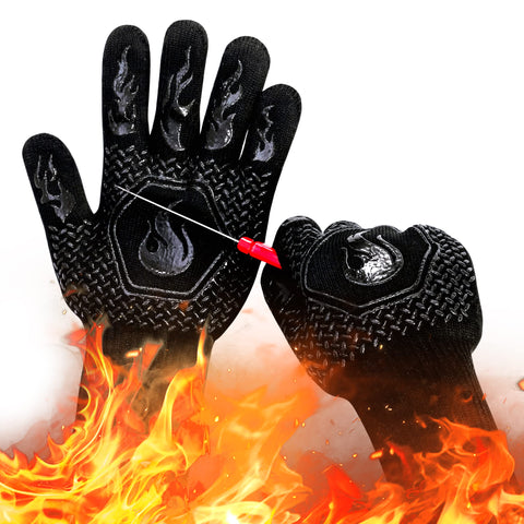 DKHDBD guantes frontal negro mostrando longitud y acabado, mayor protección