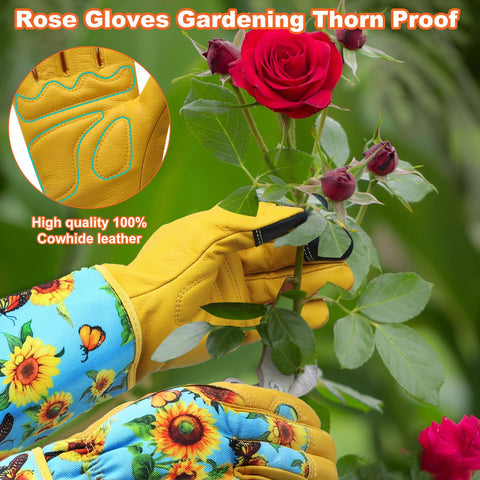 DLY guantes junto a manos talla XL para referencia de tamaño clara
