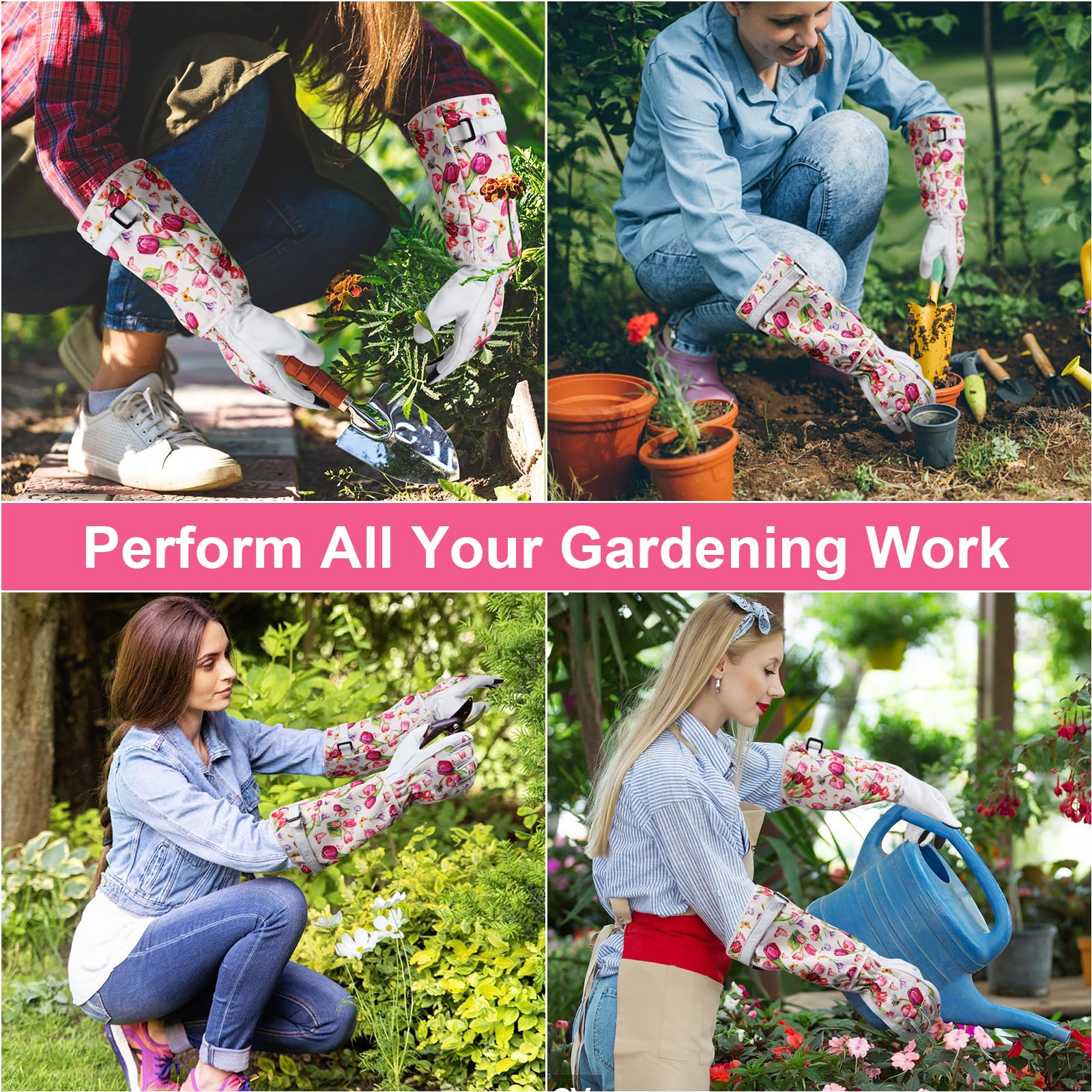 DLY guantes presentados como regalo en bolsa, opción ideal para jardineras y jardineros