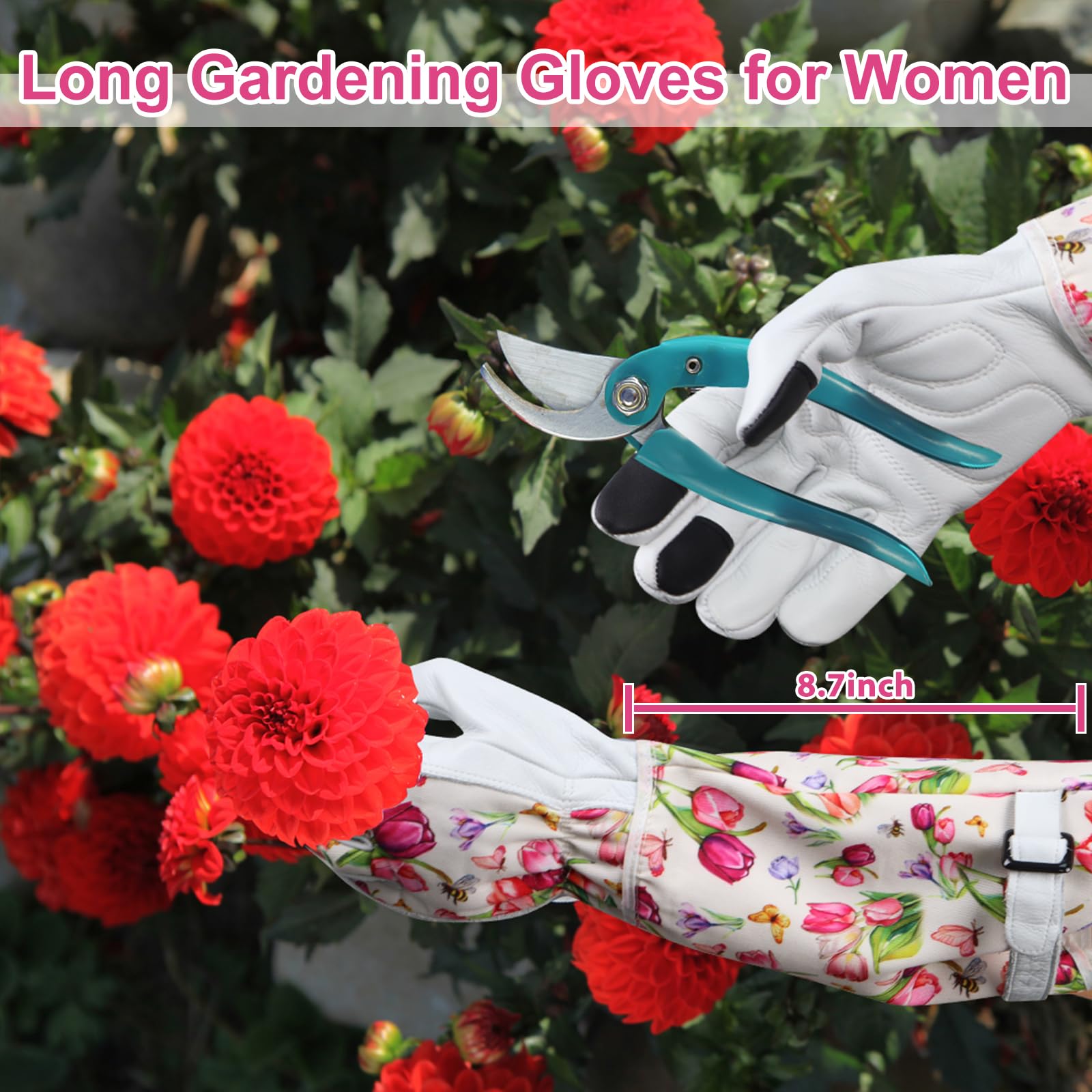 DLY guantes puño extendido protegiendo antebrazo de espinas