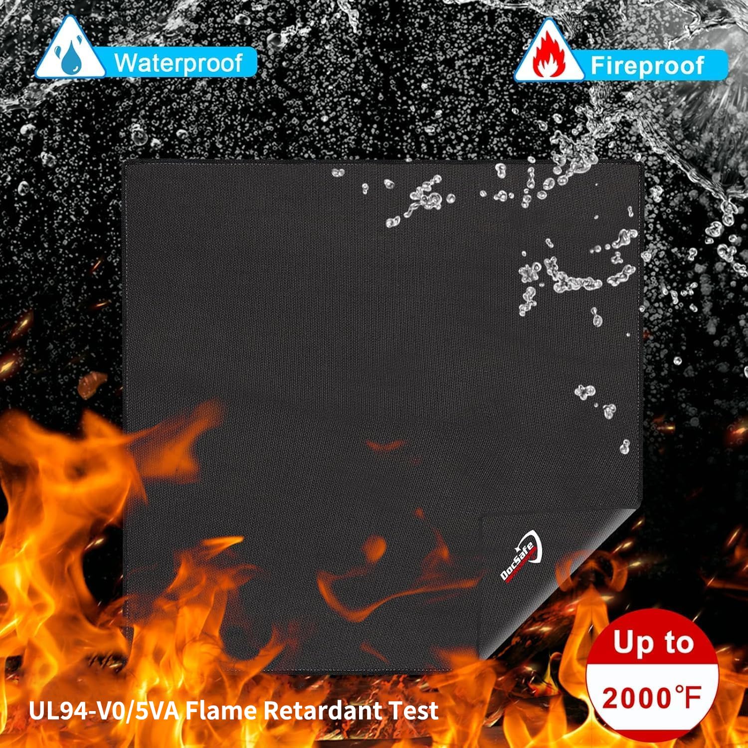DocSafe en ambiente exterior junto a mesa y sillas protegiendo el suelo
